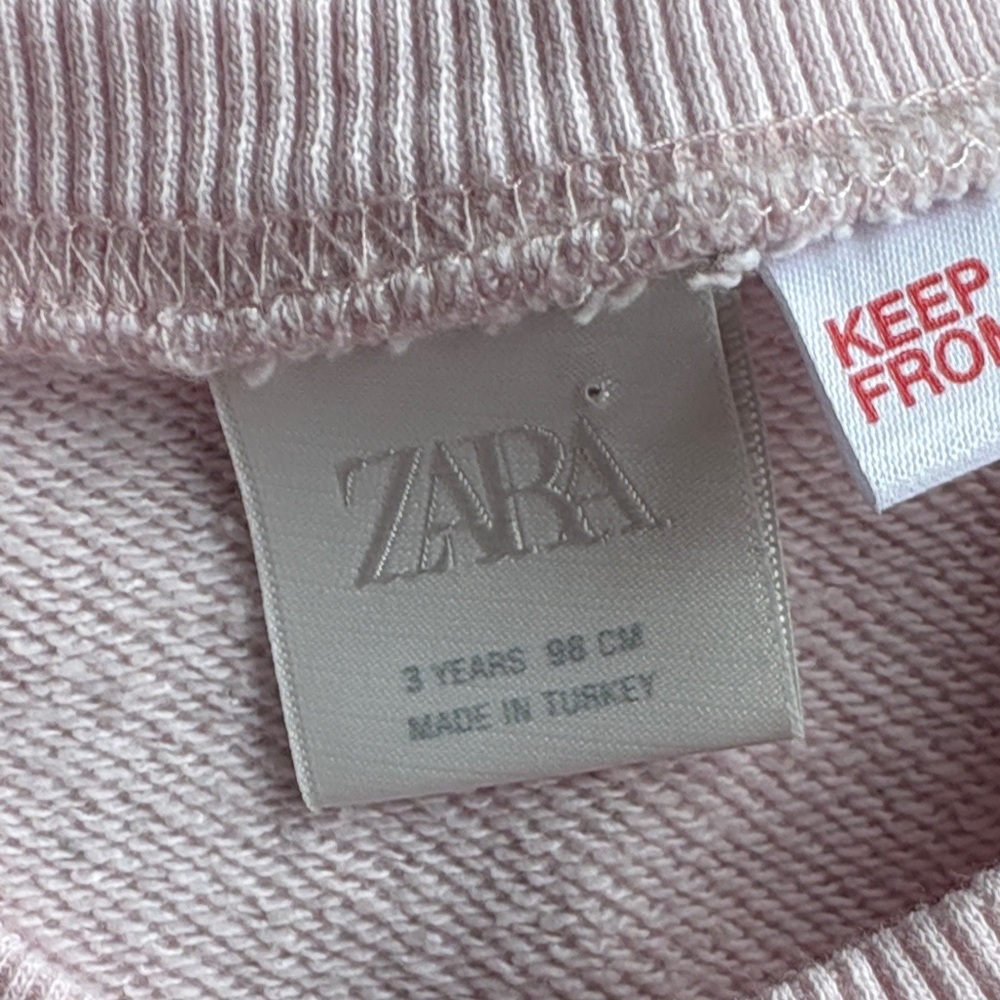 Zara Girls Pink Bow Sweatshirt 3yr - Picture 2 of 4